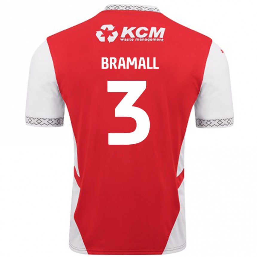 Niño Fútbol Camiseta Cohen Bramall #3 Rojo Blanco 1ª Equipación 2024/25