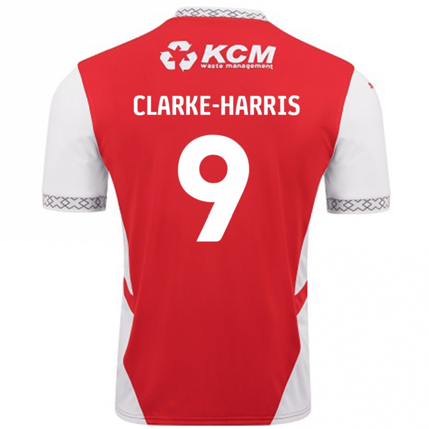 Niño Fútbol Camiseta Jonson Clarke-Harris #9 Rojo Blanco 1ª Equipación 2024/25