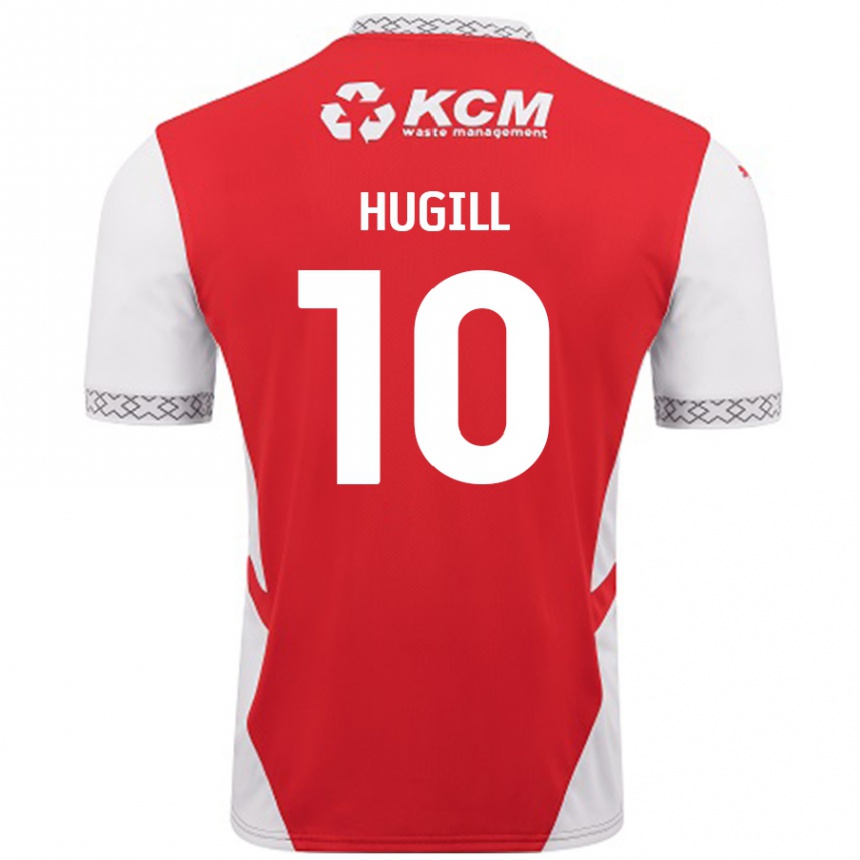 Niño Fútbol Camiseta Jordan Hugill #10 Rojo Blanco 1ª Equipación 2024/25