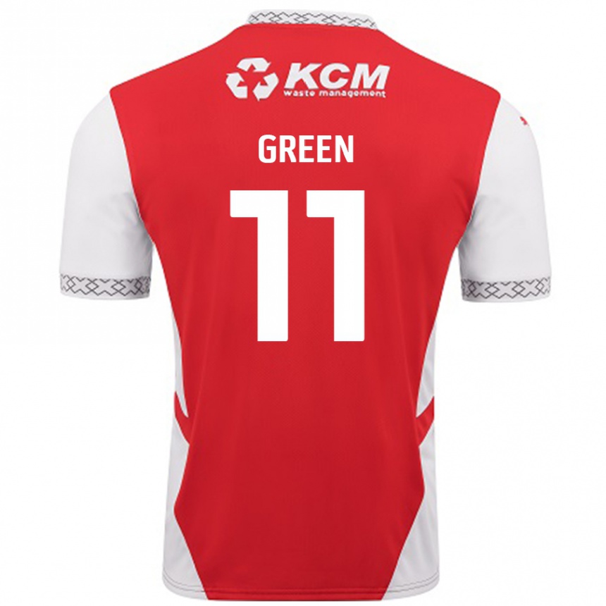 Niño Fútbol Camiseta Andre Green #11 Rojo Blanco 1ª Equipación 2024/25