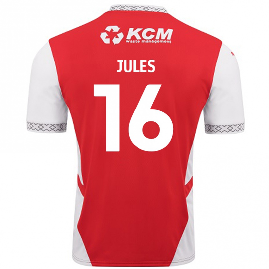 Niño Fútbol Camiseta Zak Jules #16 Rojo Blanco 1ª Equipación 2024/25