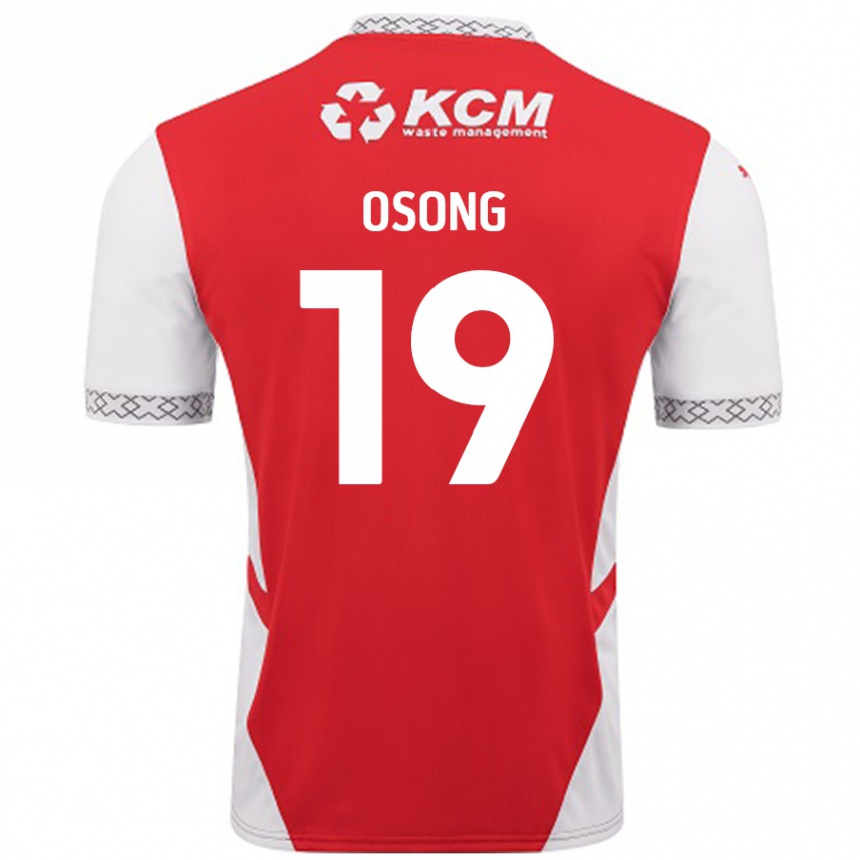 Niño Fútbol Camiseta Detlef Esapa Osong #19 Rojo Blanco 1ª Equipación 2024/25