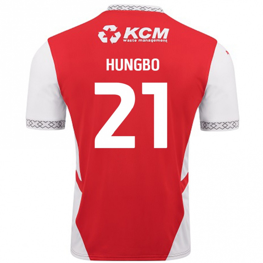 Niño Fútbol Camiseta Joseph Hungbo #21 Rojo Blanco 1ª Equipación 2024/25