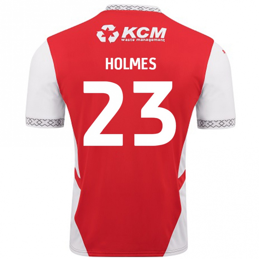 Niño Fútbol Camiseta Jack Holmes #23 Rojo Blanco 1ª Equipación 2024/25