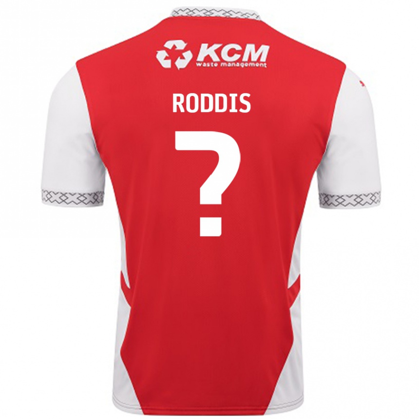 Niño Fútbol Camiseta Harry Roddis #0 Rojo Blanco 1ª Equipación 2024/25