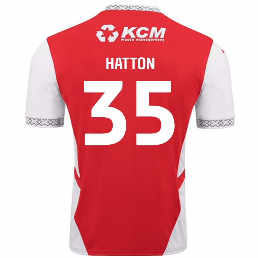 Niño Fútbol Camiseta Ben Hatton #35 Rojo Blanco 1ª Equipación 2024/25