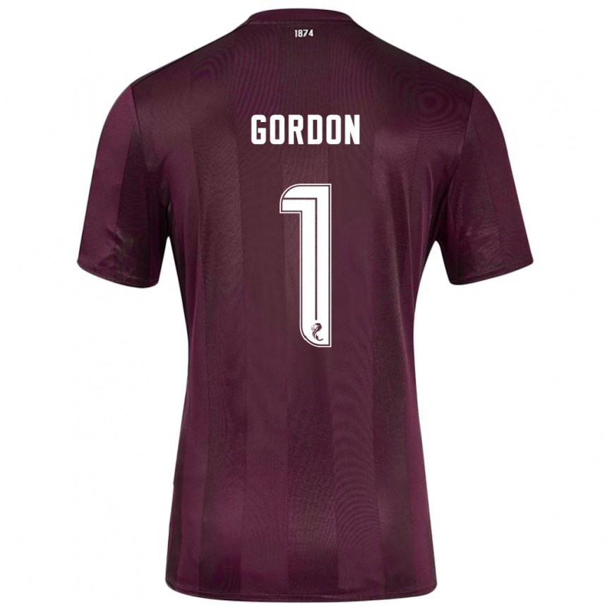 Niño Fútbol Camiseta Craig Gordon #1 Borgoña 1ª Equipación 2024/25