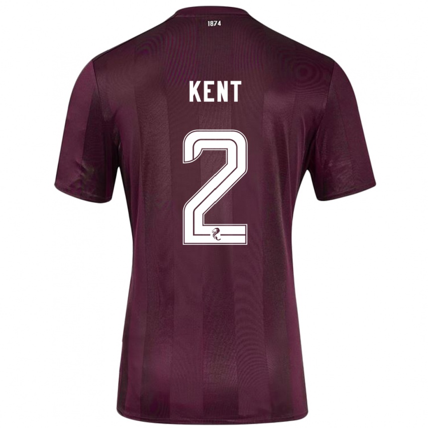 Niño Fútbol Camiseta Frankie Kent #2 Borgoña 1ª Equipación 2024/25