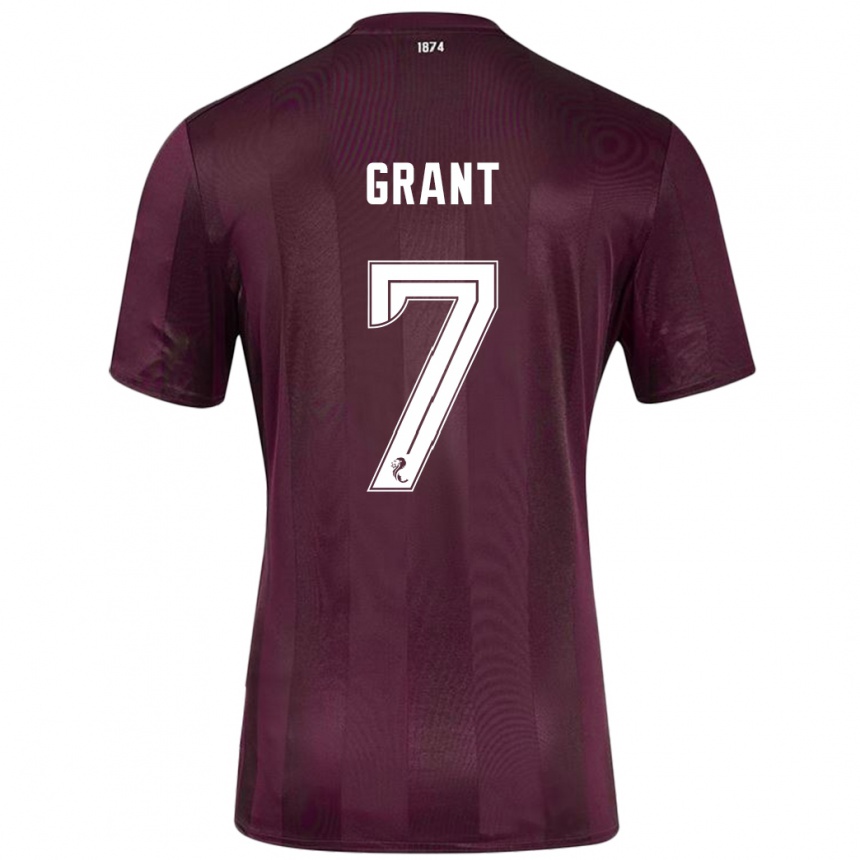 Niño Fútbol Camiseta Jorge Grant #7 Borgoña 1ª Equipación 2024/25