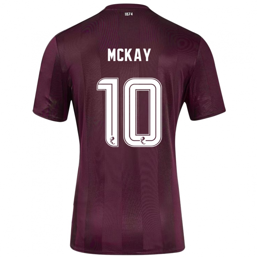 Niño Fútbol Camiseta Barrie Mckay #10 Borgoña 1ª Equipación 2024/25