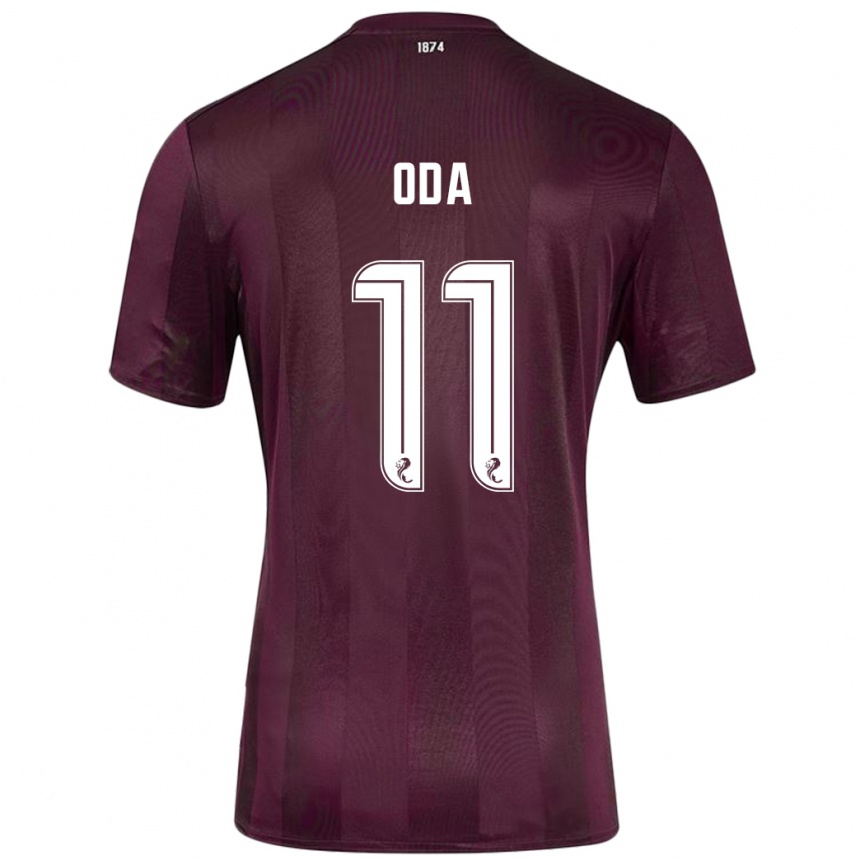 Niño Fútbol Camiseta Yutaro Oda #11 Borgoña 1ª Equipación 2024/25