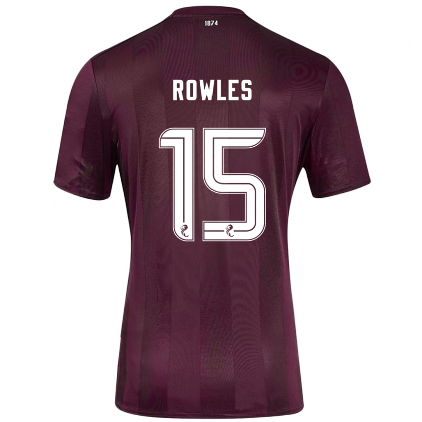 Niño Fútbol Camiseta Kye Rowles #15 Borgoña 1ª Equipación 2024/25