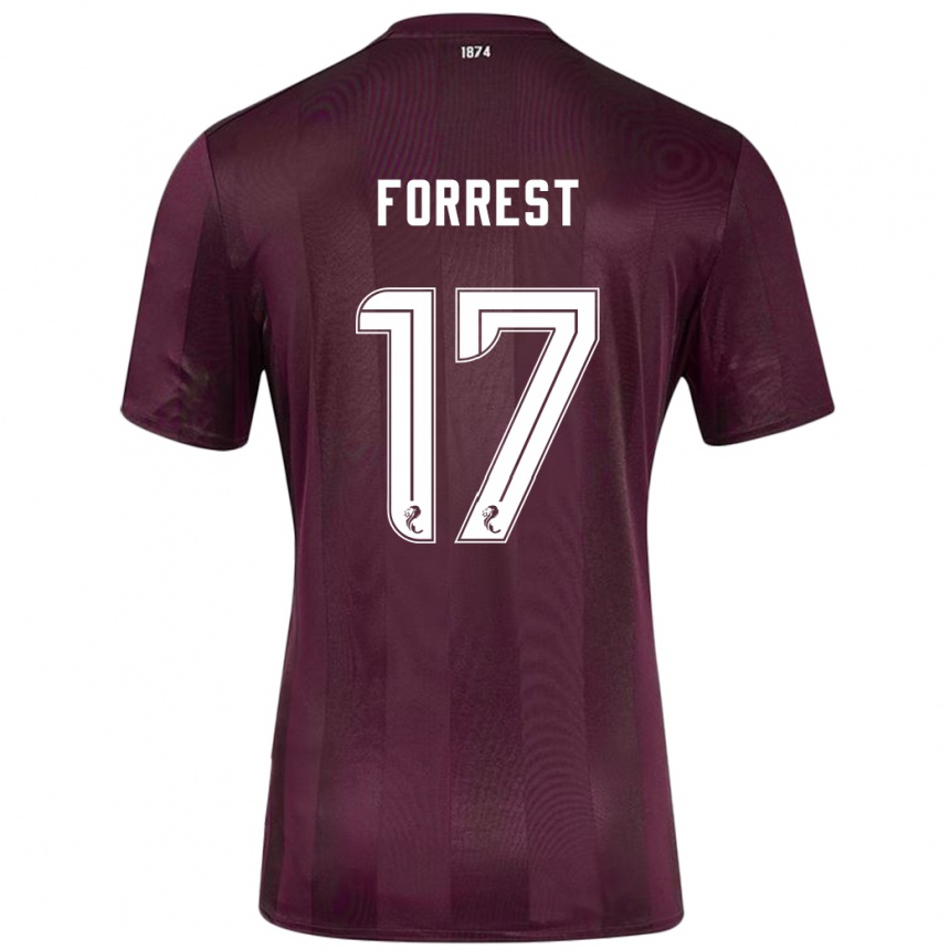 Niño Fútbol Camiseta Alan Forrest #17 Borgoña 1ª Equipación 2024/25