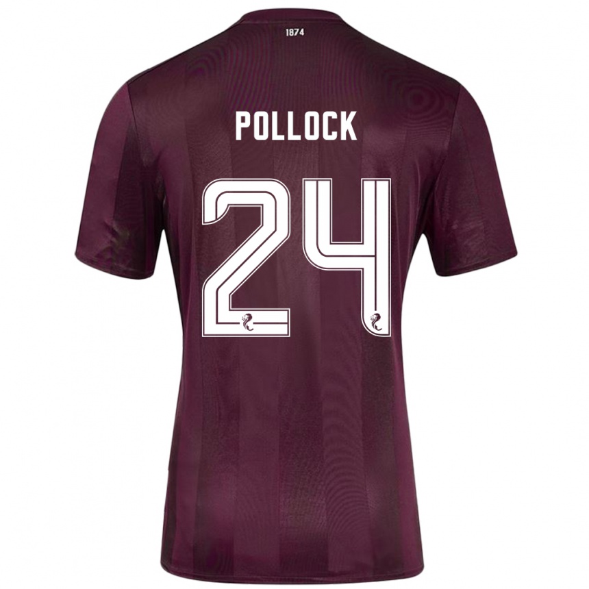 Niño Fútbol Camiseta Finlay Pollock #24 Borgoña 1ª Equipación 2024/25