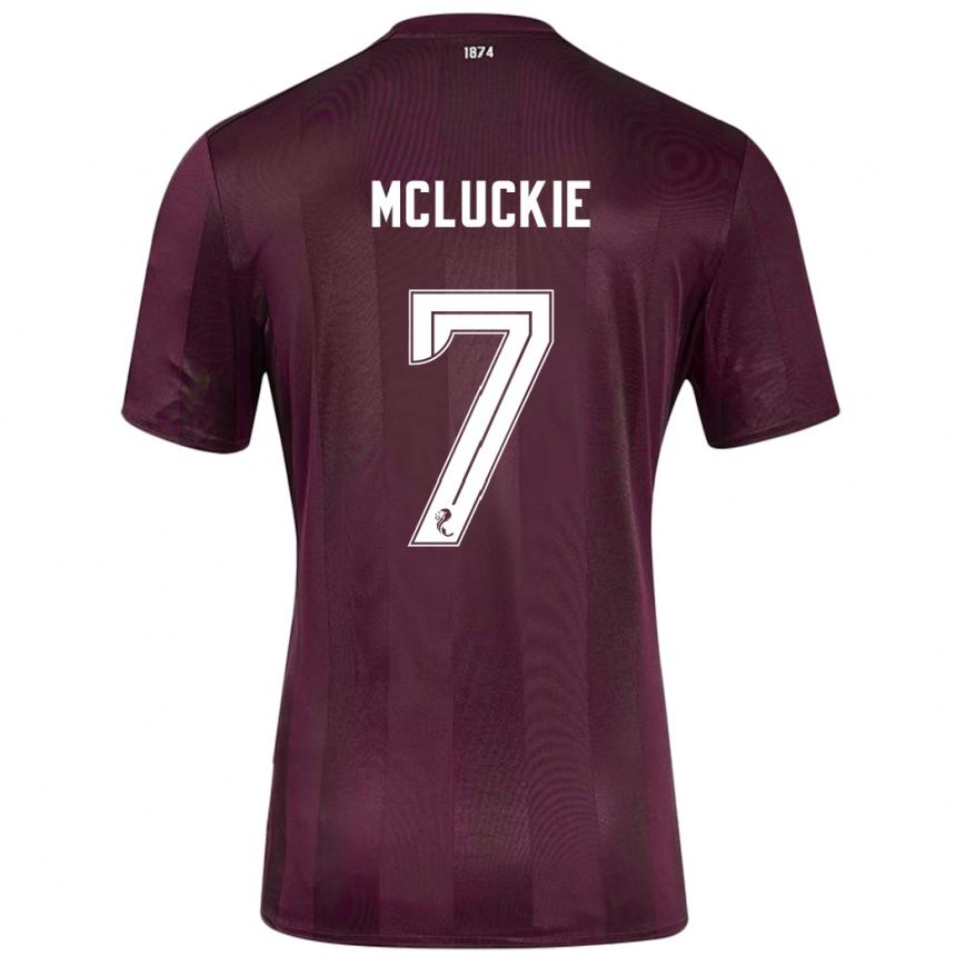 Niño Fútbol Camiseta Bobby Mcluckie #7 Borgoña 1ª Equipación 2024/25