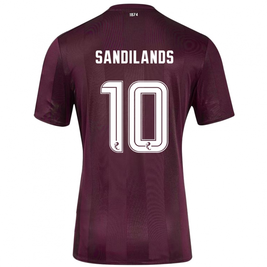 Niño Fútbol Camiseta Callum Sandilands #10 Borgoña 1ª Equipación 2024/25