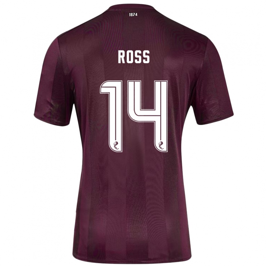 Niño Fútbol Camiseta Mackenzie Ross #14 Borgoña 1ª Equipación 2024/25