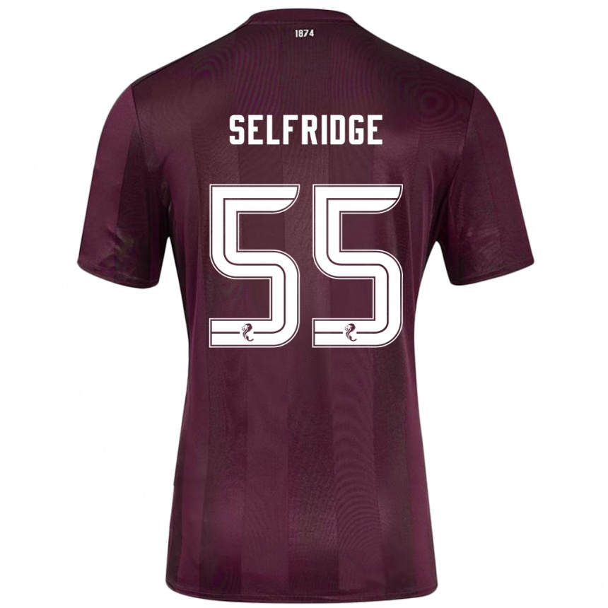 Niño Fútbol Camiseta Louis Selfridge #55 Borgoña 1ª Equipación 2024/25