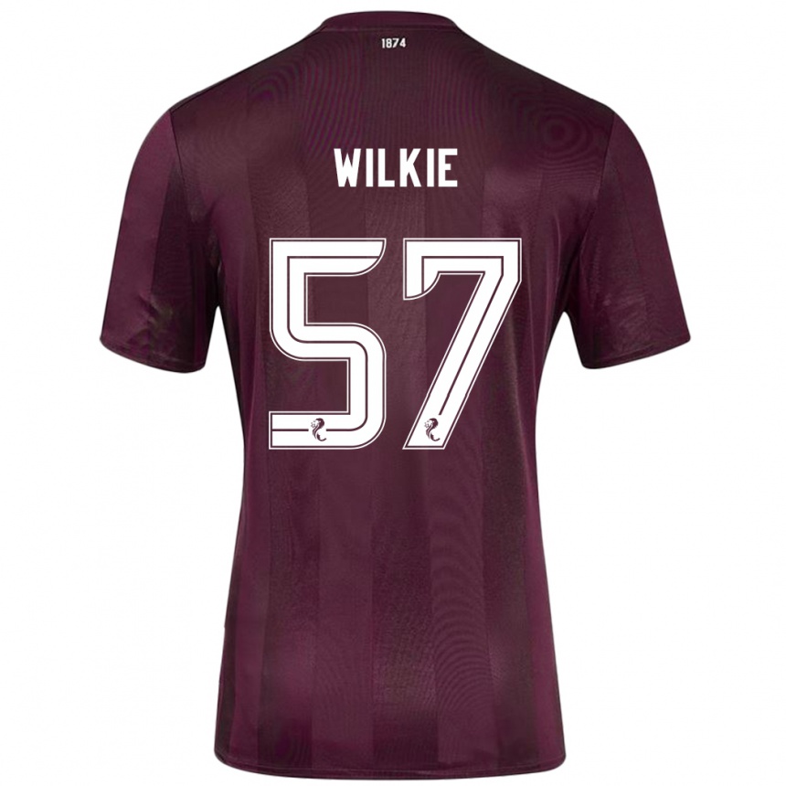 Niño Fútbol Camiseta Coupar Wilkie #57 Borgoña 1ª Equipación 2024/25