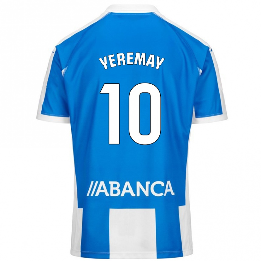 Niño Fútbol Camiseta Yeremay Hernández #10 Azul Blanco 1ª Equipación 2024/25