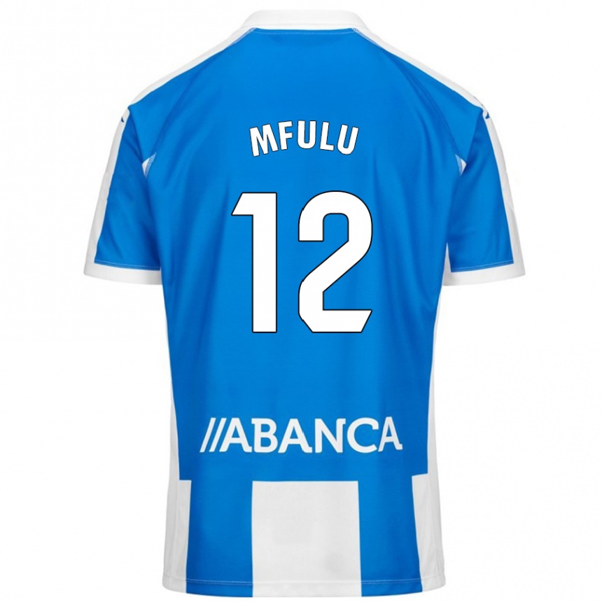 Niño Fútbol Camiseta Nuke Mfulu #12 Azul Blanco 1ª Equipación 2024/25