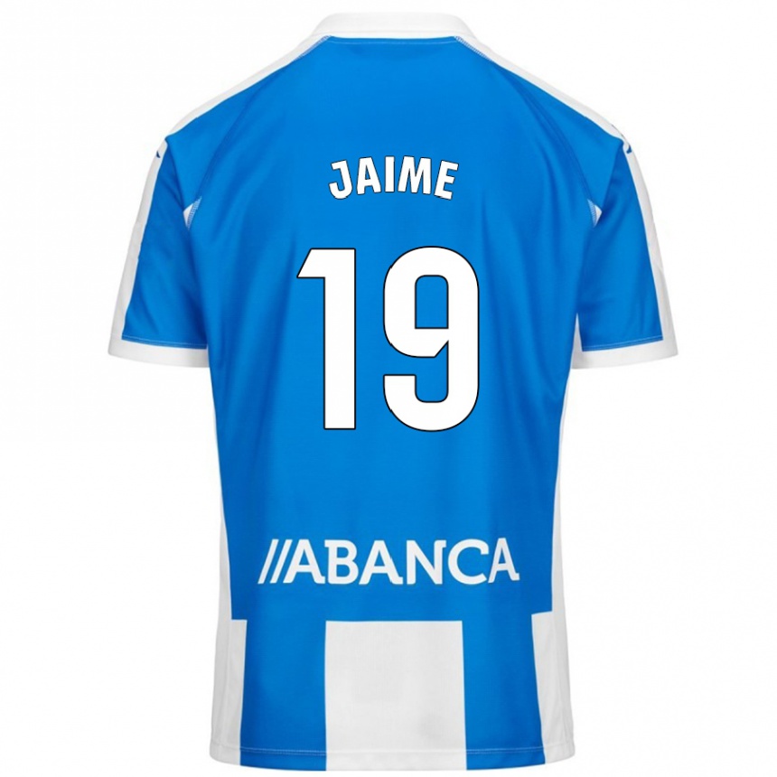 Niño Fútbol Camiseta Jaime Sánchez #19 Azul Blanco 1ª Equipación 2024/25