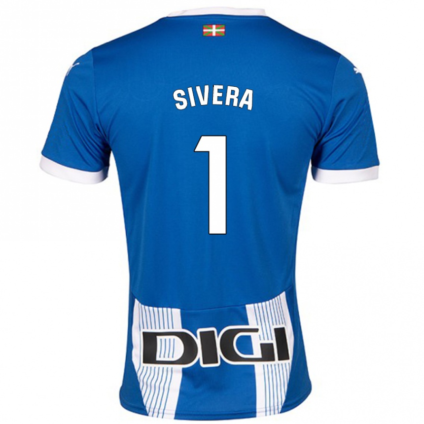 Niño Fútbol Camiseta Antonio Sivera #1 Azul 1ª Equipación 2024/25