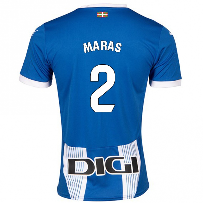 Niño Fútbol Camiseta Nikola Maras #2 Azul 1ª Equipación 2024/25