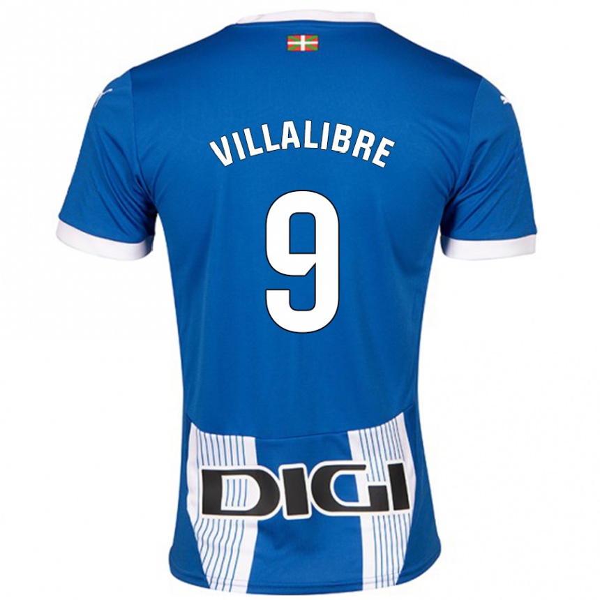 Niño Fútbol Camiseta Asier Villalibre #9 Azul 1ª Equipación 2024/25