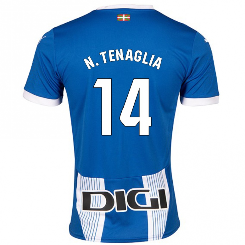 Niño Fútbol Camiseta Nahuel Tenaglia #14 Azul 1ª Equipación 2024/25