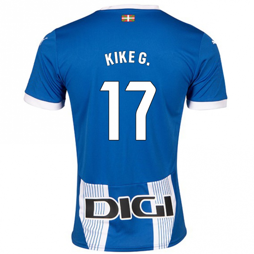 Niño Fútbol Camiseta Kike García #17 Azul 1ª Equipación 2024/25