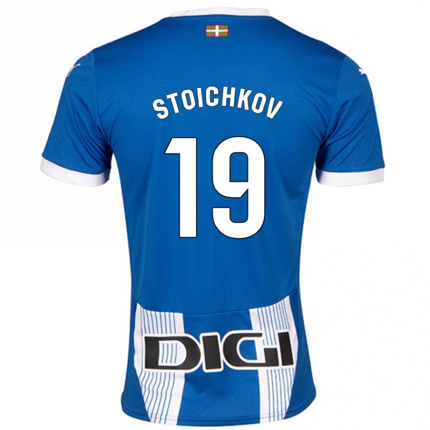 Niño Fútbol Camiseta Stoichkov #19 Azul 1ª Equipación 2024/25