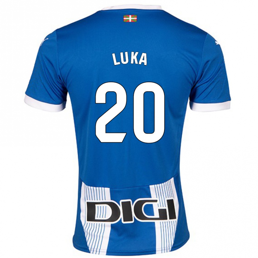 Niño Fútbol Camiseta Luka Romero #20 Azul 1ª Equipación 2024/25