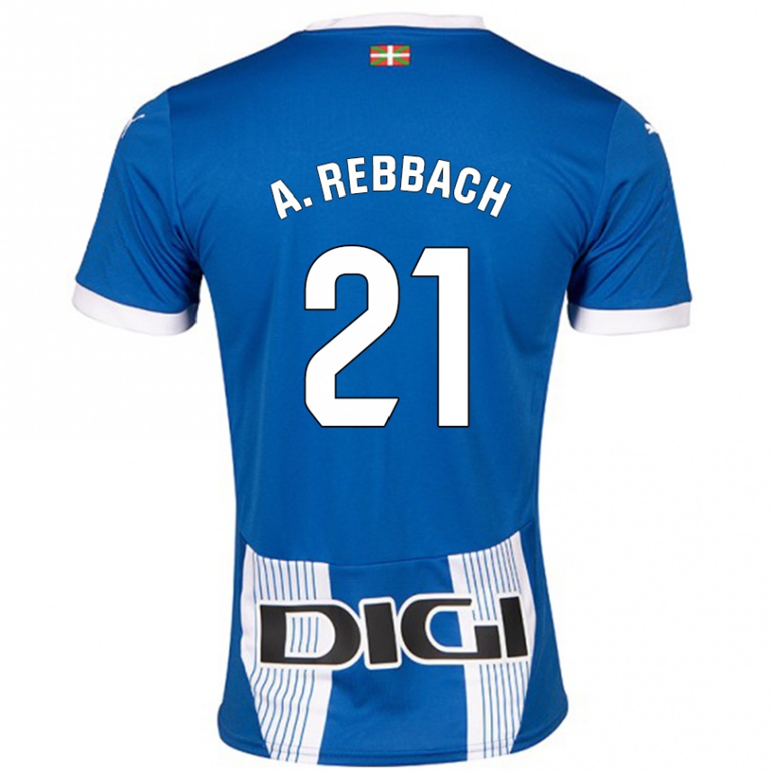 Niño Fútbol Camiseta Abde Rebbach #21 Azul 1ª Equipación 2024/25