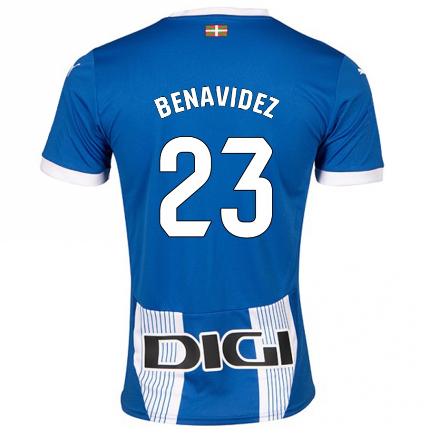 Niño Fútbol Camiseta Carlos Benavidez #23 Azul 1ª Equipación 2024/25