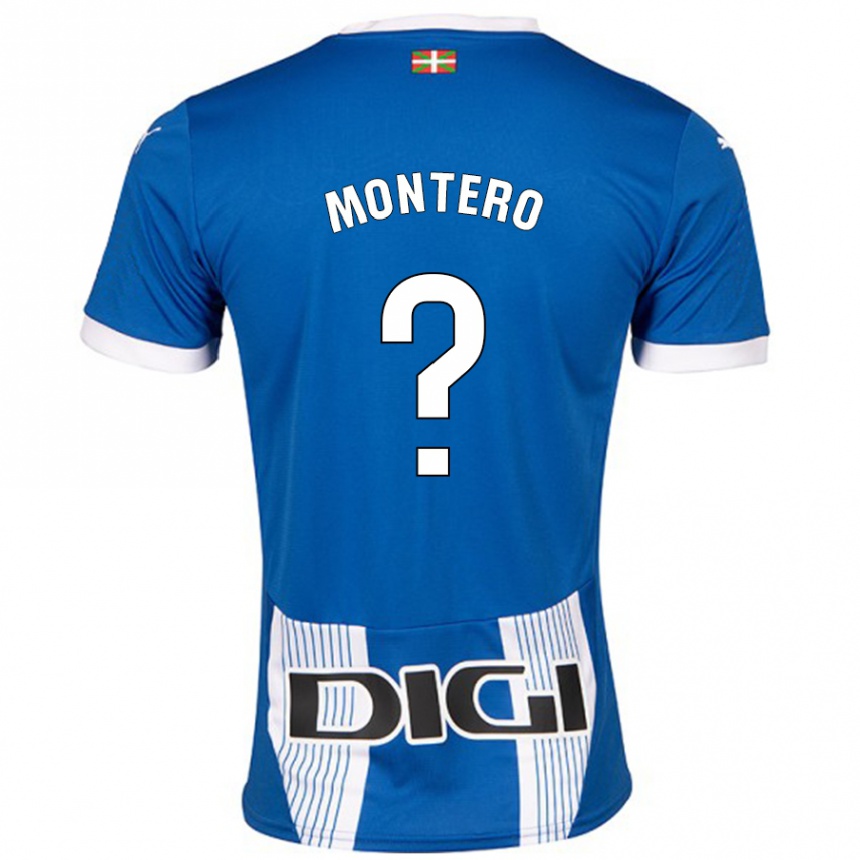 Niño Fútbol Camiseta Rubén Montero #0 Azul 1ª Equipación 2024/25