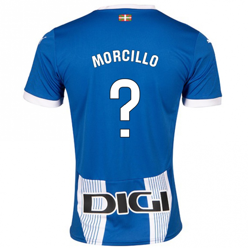 Niño Fútbol Camiseta Diego Morcillo #0 Azul 1ª Equipación 2024/25