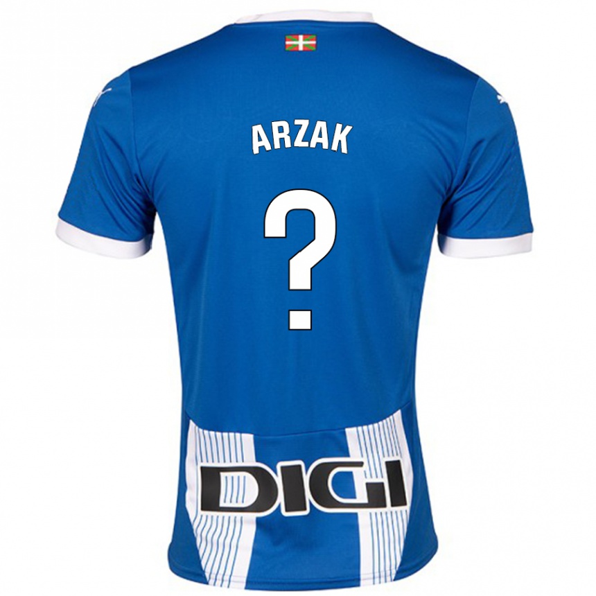 Niño Fútbol Camiseta Andoni Arzak #0 Azul 1ª Equipación 2024/25