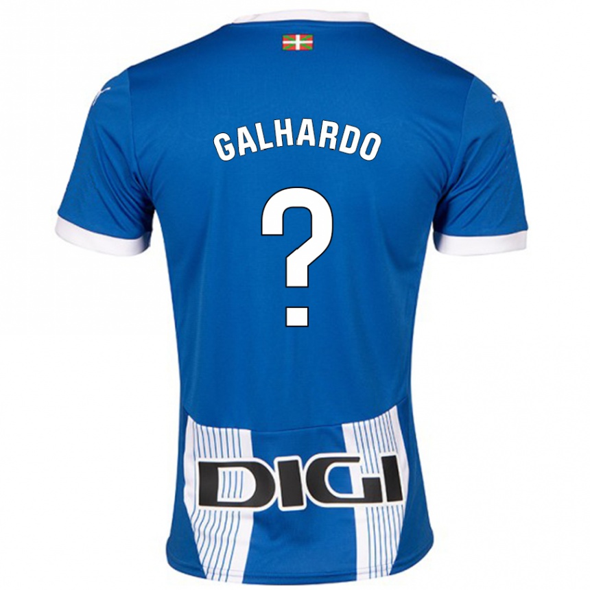 Niño Fútbol Camiseta Tiago Galhardo #0 Azul 1ª Equipación 2024/25