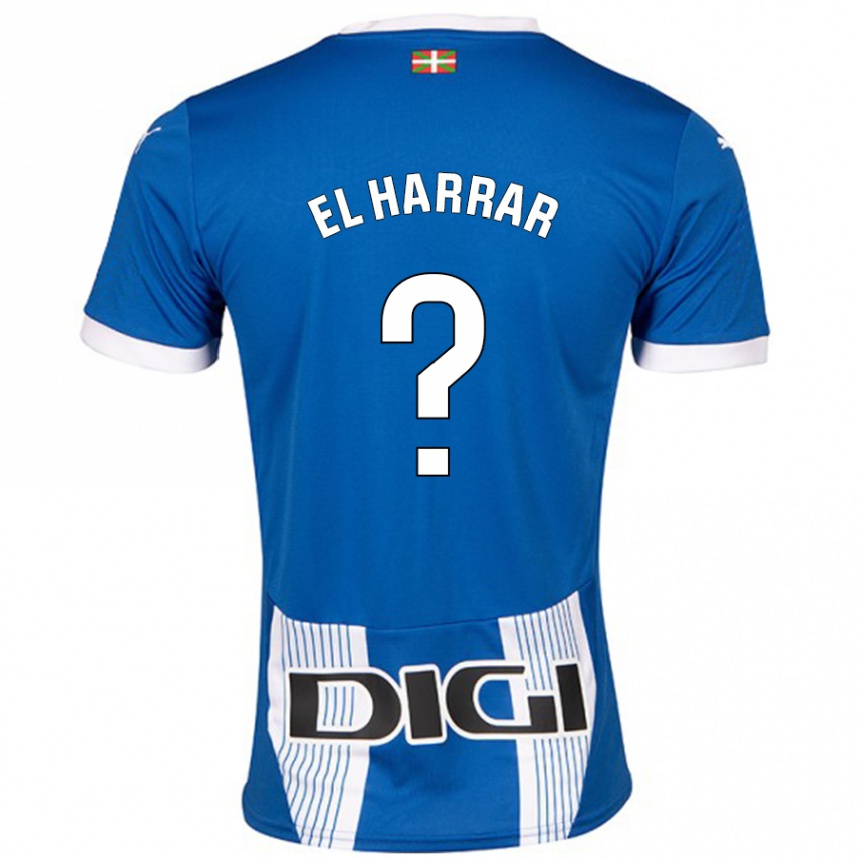 Niño Fútbol Camiseta Mohamed El Harrar #0 Azul 1ª Equipación 2024/25