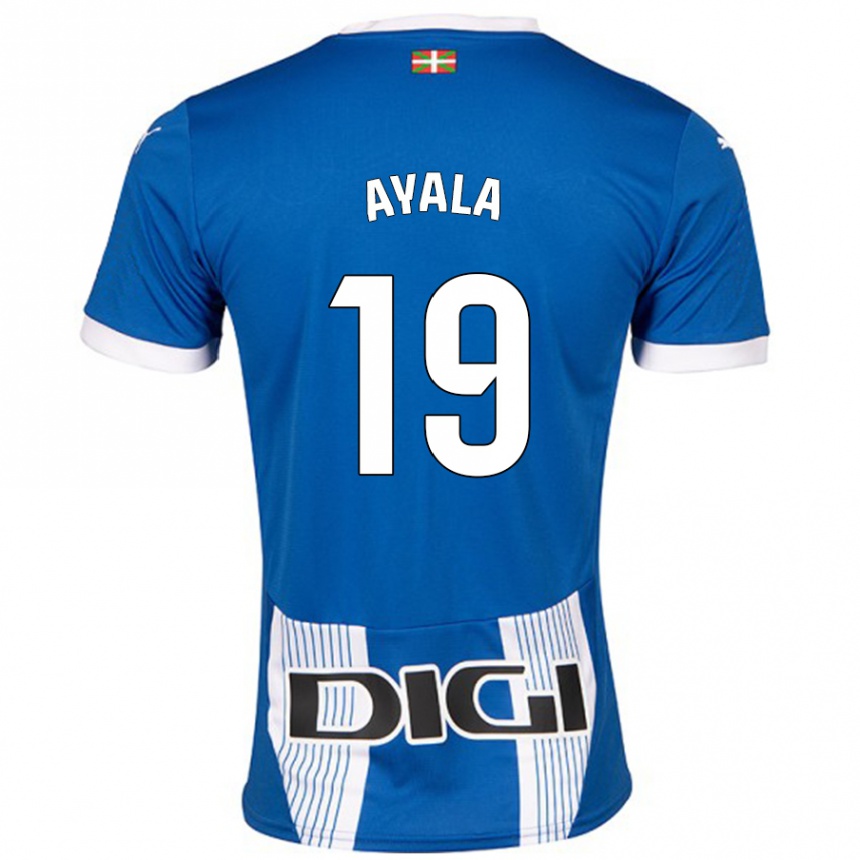 Niño Fútbol Camiseta Axel Ayala #19 Azul 1ª Equipación 2024/25