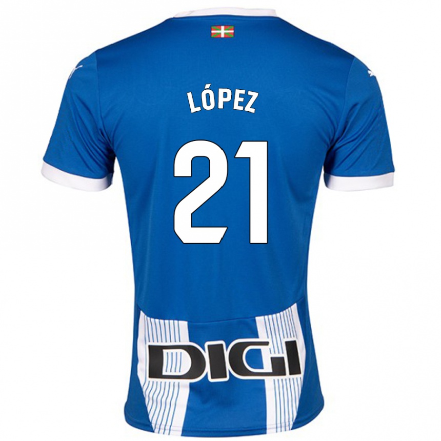 Niño Fútbol Camiseta Juanma López #21 Azul 1ª Equipación 2024/25