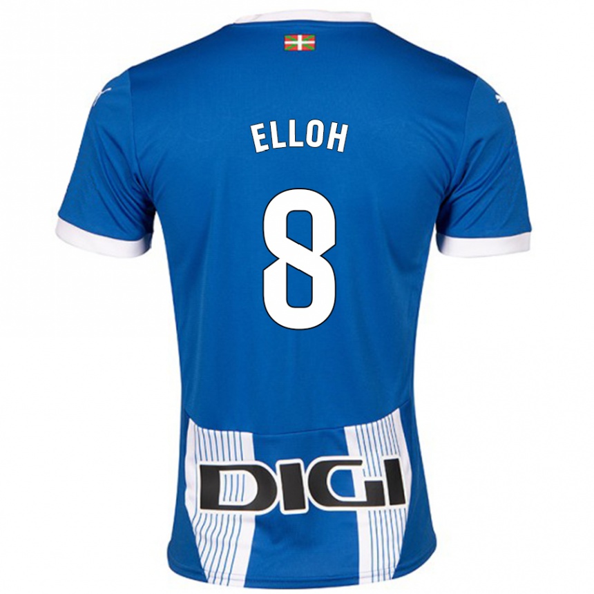 Niño Fútbol Camiseta Rebecca Elloh #8 Azul 1ª Equipación 2024/25