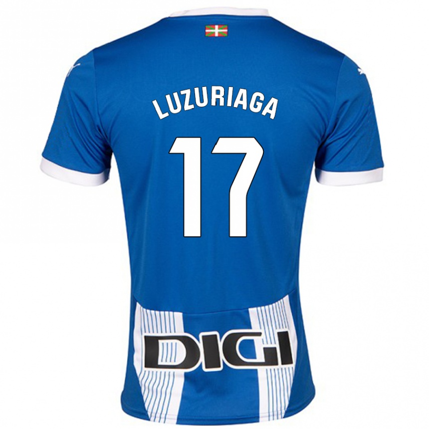 Niño Fútbol Camiseta Judith Luzuriaga #17 Azul 1ª Equipación 2024/25