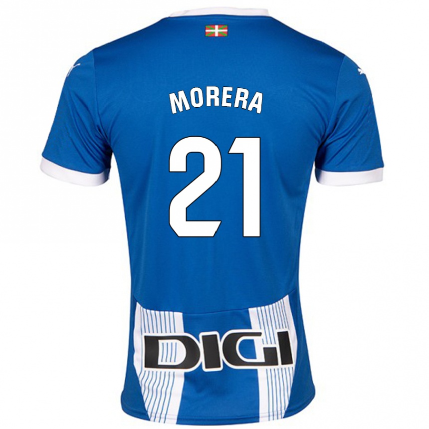 Niño Fútbol Camiseta Carla Morera #21 Azul 1ª Equipación 2024/25