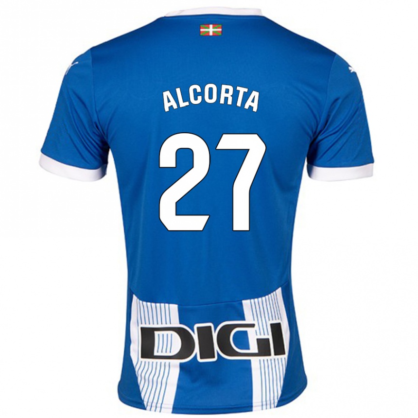 Niño Fútbol Camiseta Alaitz Alcorta #27 Azul 1ª Equipación 2024/25