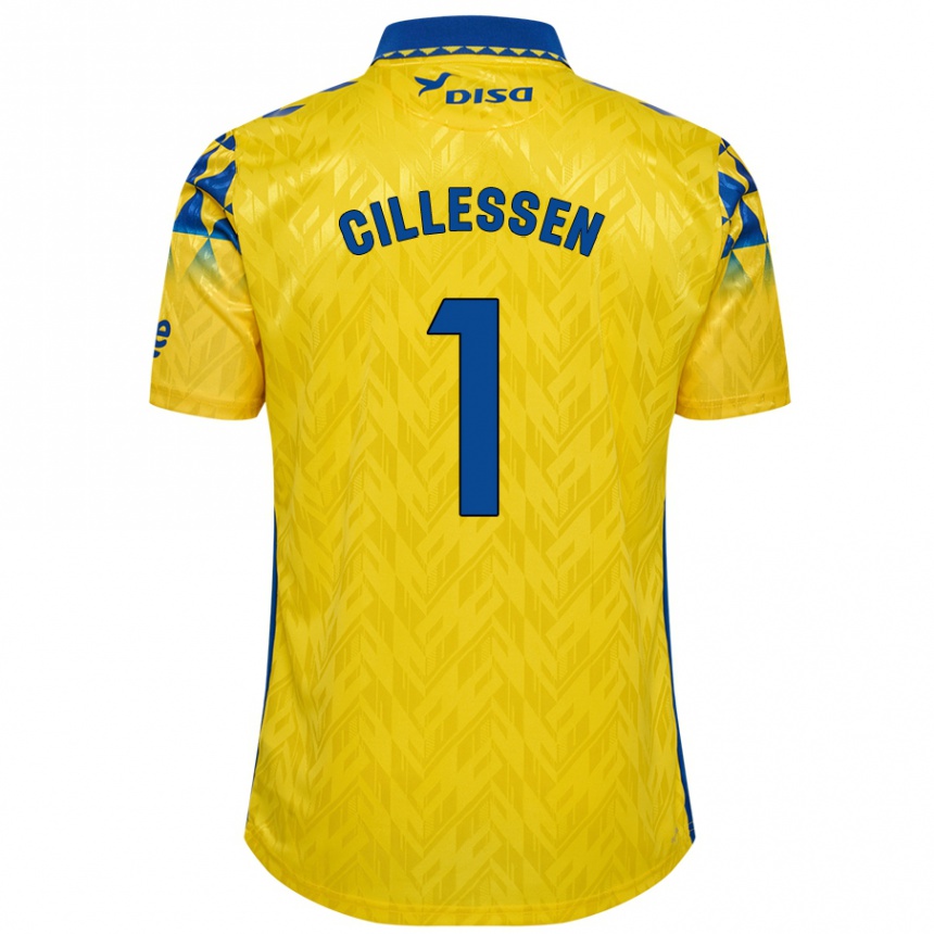 Niño Fútbol Camiseta Jasper Cillessen #1 Amarillo Azul 1ª Equipación 2024/25