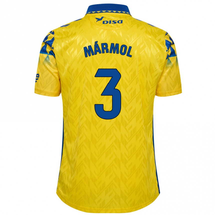 Niño Fútbol Camiseta Mika Mármol #3 Amarillo Azul 1ª Equipación 2024/25