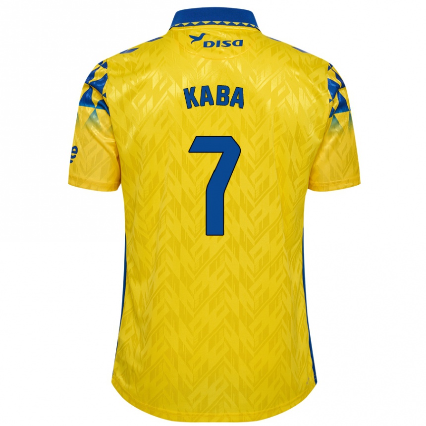 Niño Fútbol Camiseta Sory Kaba #7 Amarillo Azul 1ª Equipación 2024/25