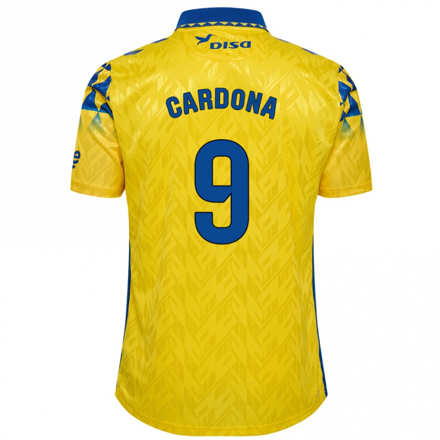 Niño Fútbol Camiseta Marc Cardona #9 Amarillo Azul 1ª Equipación 2024/25